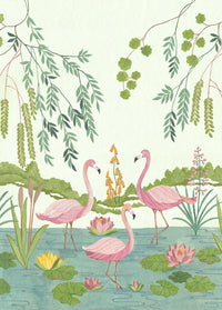 Komar Non Woven Wall Mural Iax4 0044 Flamingo Vibes | Yourdecoration.com