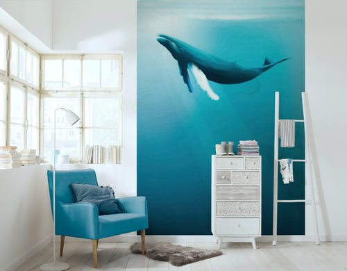 Komar Non Woven Wall Mural Iax4 0045 Artsy Humpback Whale Interieur | Yourdecoration.com