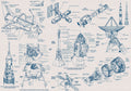 Komar Non Woven Wall Mural Iax8 0016 Spacecraft Architecture | Yourdecoration.com