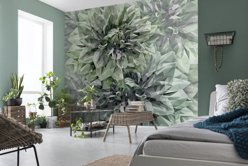 Komar Non Woven Wall Mural Inx6 036 Emerald Flowers Interieur | Yourdecoration.com