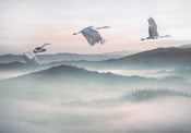 Komar Non Woven Wall Mural Inx8 083 Mystic Cranes | Yourdecoration.com