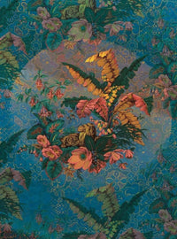 Komar Orient Bleu Non Woven Wall Mural 200x270cm 4 Panels | Yourdecoration.com