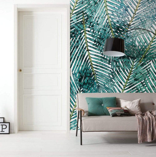 Komar Palm Canopy Non Woven Wall Mural 200x250cm 2 Panels Ambiance | Yourdecoration.com