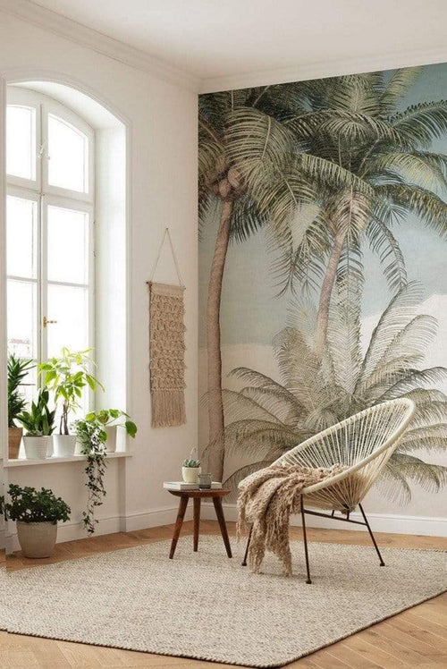 Komar Palm Oasis Non Woven Wall Mural 200x280cm 2 Panels Ambiance | Yourdecoration.com