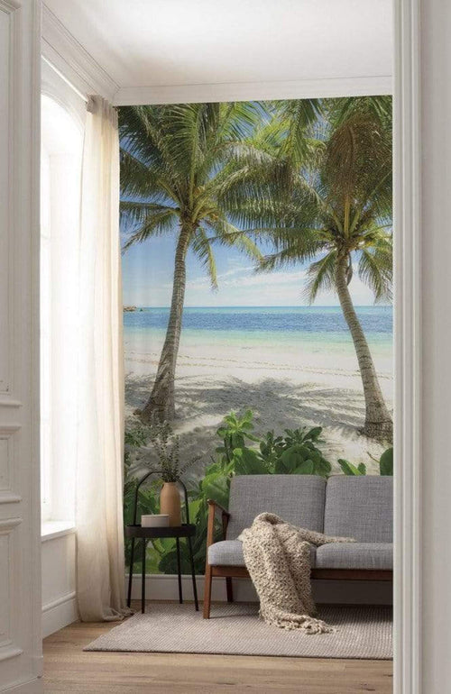 Komar Palmy Beach Non Woven Wall Mural 200x280cm 4 Panels Ambiance | Yourdecoration.com