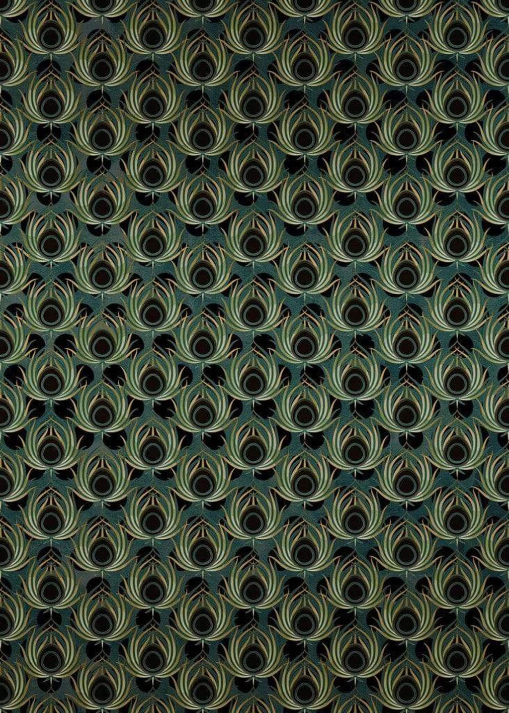Komar Paon Vert Non Woven Wall Mural 200x280cm 4 Panels | Yourdecoration.com