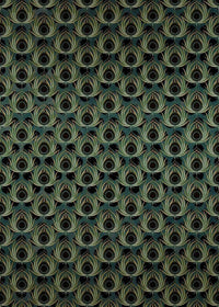 Komar Paon Vert Non Woven Wall Mural 200x280cm 4 Panels | Yourdecoration.com