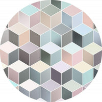 Komar Pastel Deluxe Wall Mural 125x125cm Round | Yourdecoration.com