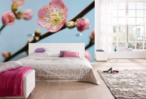 Komar Peach Blossom Wall Mural 150x250cm 3 Panels Ambiance | Yourdecoration.com
