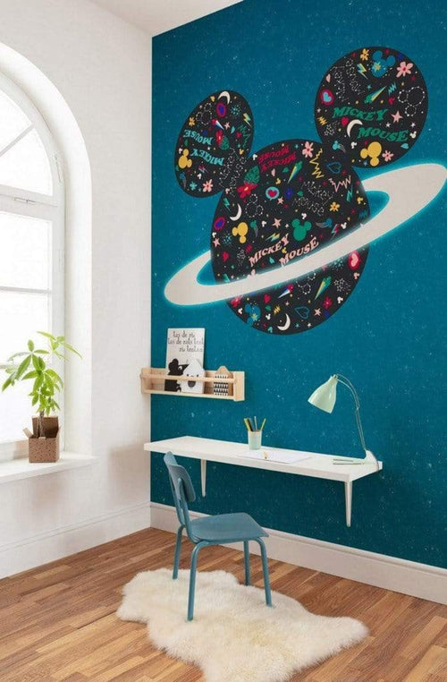Komar Planet Mickey Non Woven Wall Mural 200x280cm 4 Panels Ambiance | Yourdecoration.com