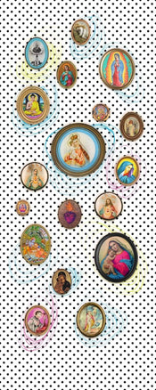 Komar Polka Dots Wall Mural 100x250cm 2 Panels | Yourdecoration.com