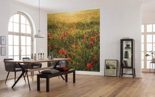 Komar Poppy World Non Woven Wall Mural 250x280cm 5 Panels Ambiance | Yourdecoration.com