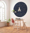Komar Royal Blue Wall Mural 125x125cm Round Ambiance | Yourdecoration.com