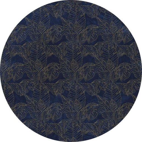 Komar Royal Blue Wall Mural 125x125cm Round | Yourdecoration.com