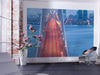 Komar San Francisco Blues Non Woven Wall Mural 300x200cm 3 Panels Ambiance | Yourdecoration.com