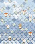 Komar Shelly Bluewave Non Woven Wall Mural 200x250cm 2 Panels | Yourdecoration.com