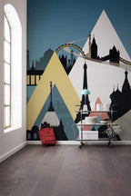 Komar Sightseeing Non Woven Wall Mural 300x280cm 6 Panels Ambiance | Yourdecoration.com