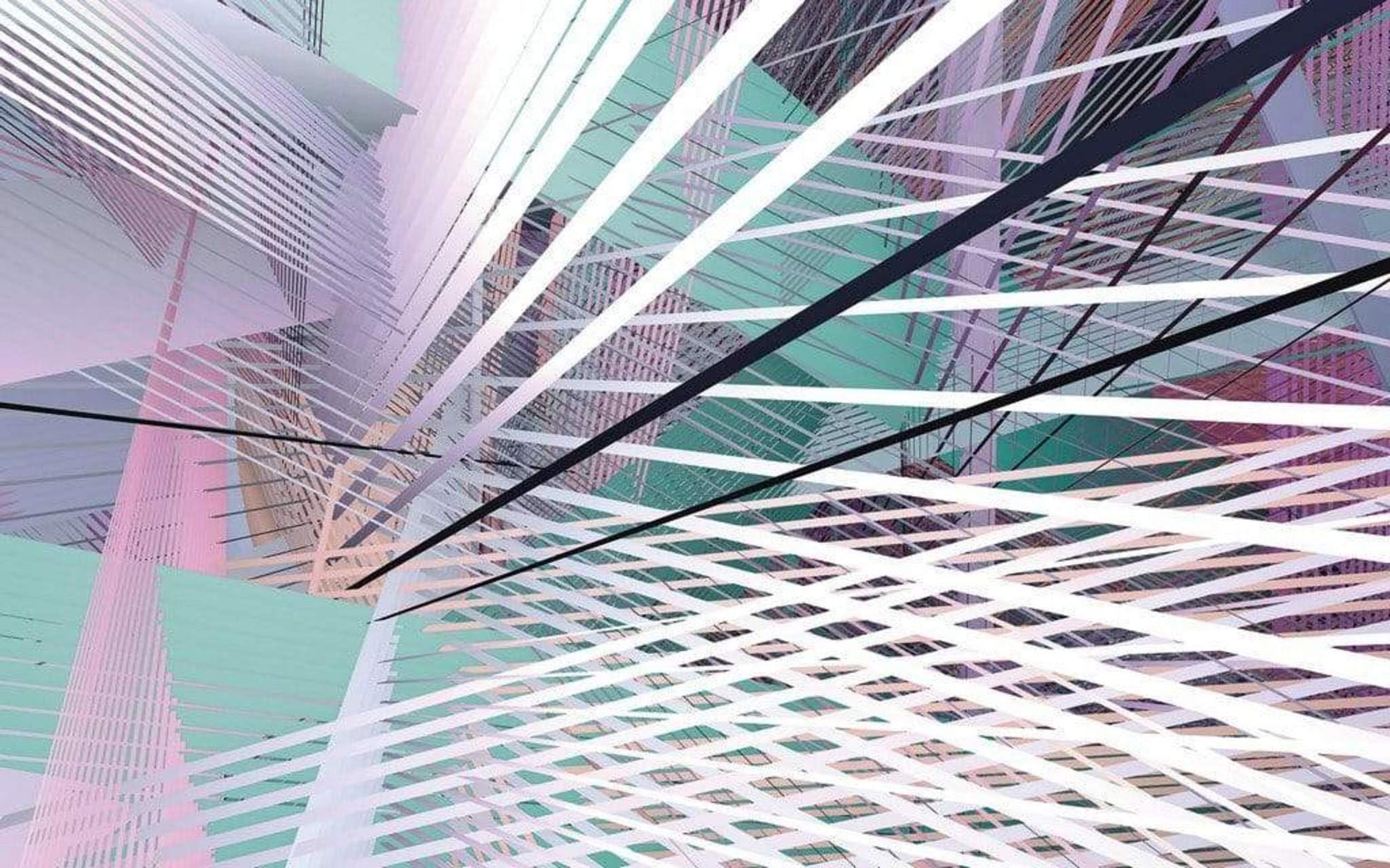 Komar Space Grid Spring Non Woven Wall Mural 400x250cm 4 Panels | Yourdecoration.com