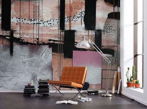 Komar Squares Dropping Non Woven Wall Mural 500x280cm 5 Panels Ambiance | Yourdecoration.com