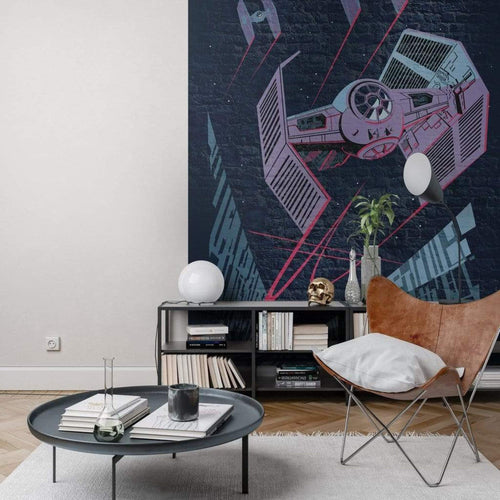 Komar Star Wars Classic Concrete TIE Fighter Non Woven Wall Mural 200x280cm 4 Panels Ambiance | Yourdecoration.com