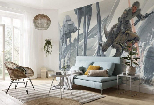 Komar Star Wars Classic RMQ Hoth Battle Ground Non Woven Wall Mural 500x250cm 10 Panels Ambiance | Yourdecoration.com