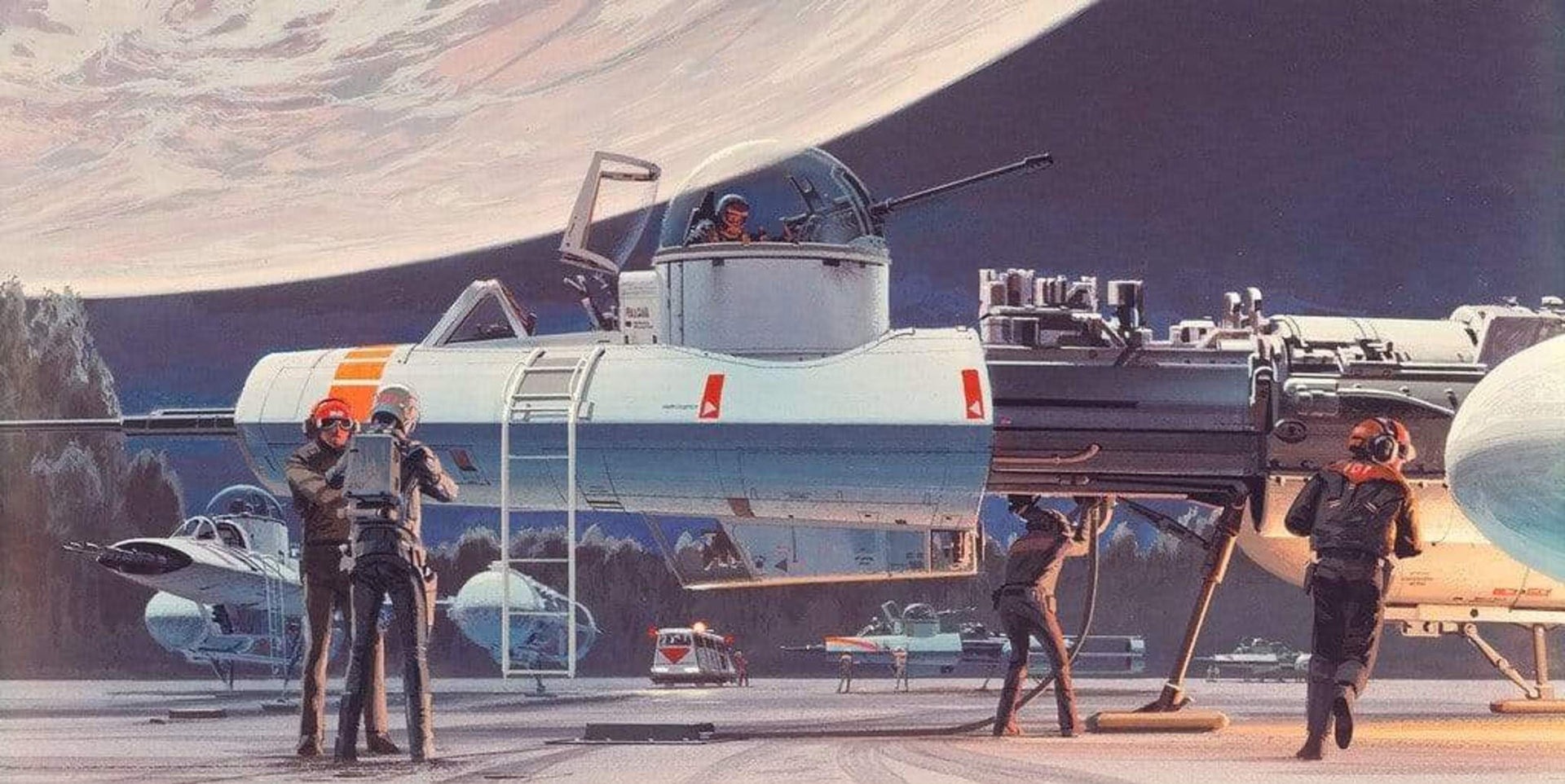 Komar Star Wars Classic RMQ Yavin Hangar Non Woven Wall Mural 500x250cm 10 Panels | Yourdecoration.com