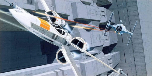 Komar Star Wars Classic RMQ X Wing vs TIE Fighter Non Woven Wall Mural 500x250cm 10 Panels | Yourdecoration.com