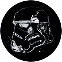 Komar Star Wars Ink Stormtrooper Self Adhesive Wall Mural 125x125cm Round | Yourdecoration.com