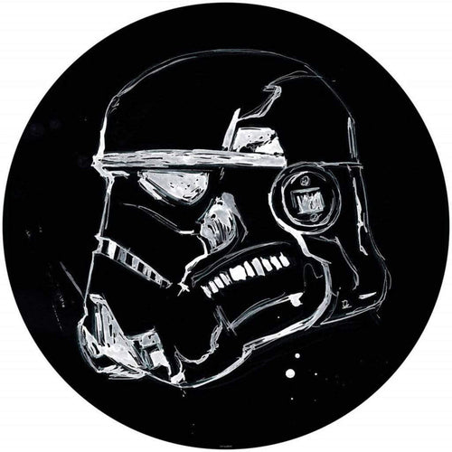 Komar Star Wars Ink Stormtrooper Self Adhesive Wall Mural 128x128cm Round | Yourdecoration.com