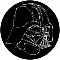 Komar Star Wars Ink Vader Self Adhesive Wall Mural 125x125cm Round | Yourdecoration.com