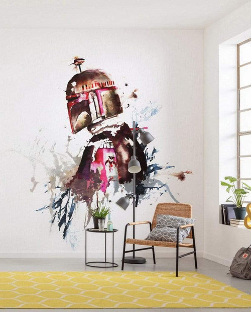 Komar Star Wars Watercolor Boba Fett Non Woven Wall Mural 250x280cm 5 Panels Ambiance | Yourdecoration.com