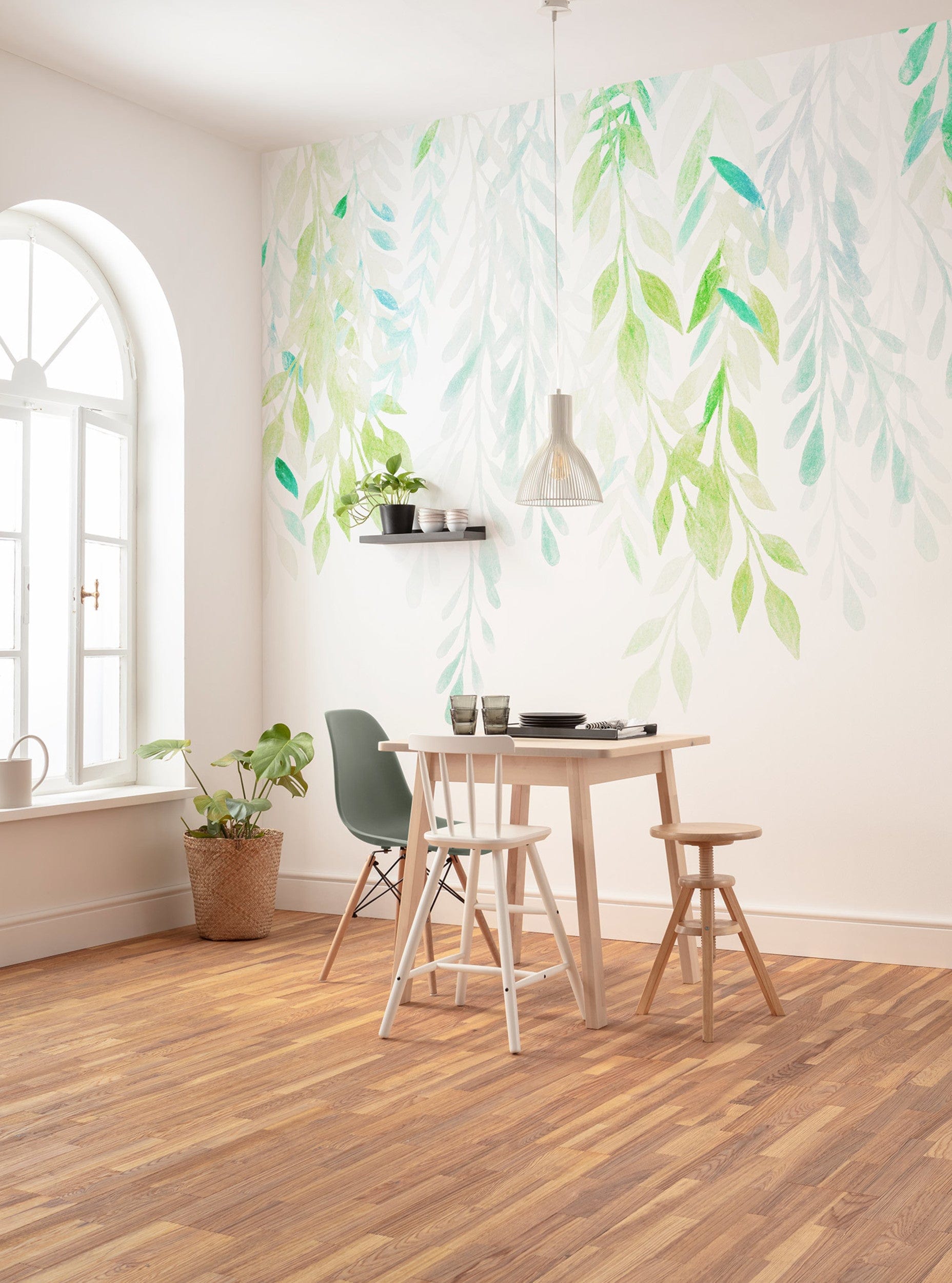 Komar Summer Leaves Non Woven Wall Mural 350X250cm 7 Panels Ambiance | Yourdecoration.com