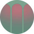 Komar Three Doors Wall Mural 125x125cm Round | Yourdecoration.com
