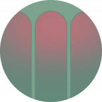 Komar Three Doors Wall Mural 125x125cm Round | Yourdecoration.com