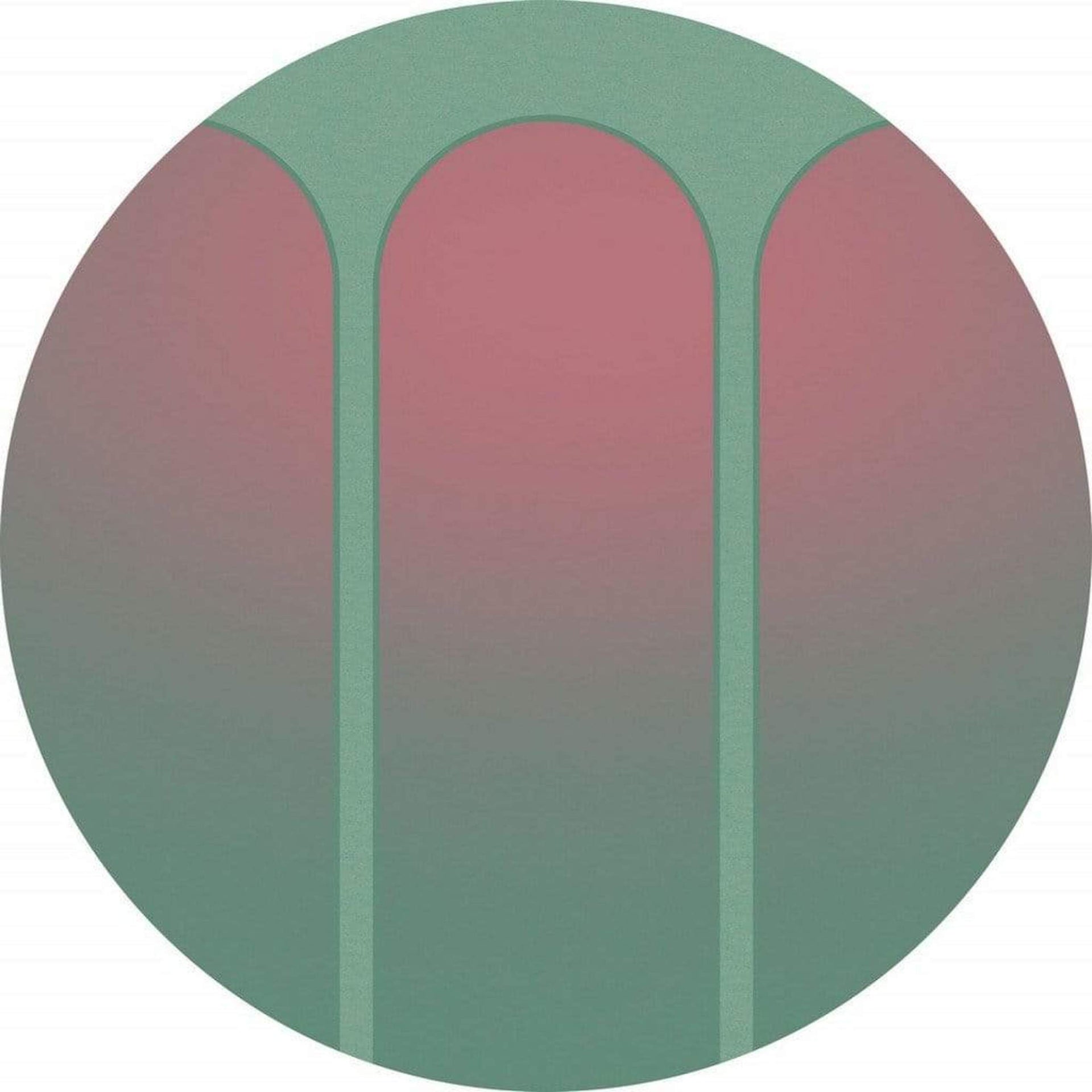 Komar Three Doors Wall Mural 125x125cm Round | Yourdecoration.com