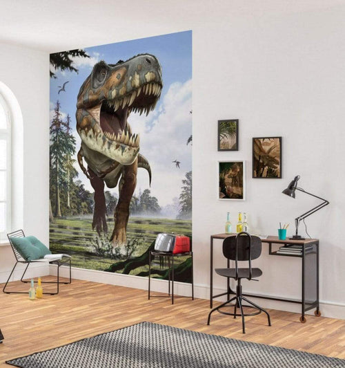 Komar Tyrannosaurus Rex Non Woven Wall Mural 184x248cm 2 Panels Ambiance | Yourdecoration.com