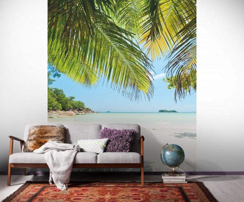 Komar Under The Palmtree Non Woven Wall Mural 200x250cm 2 Panels Ambiance | Yourdecoration.com