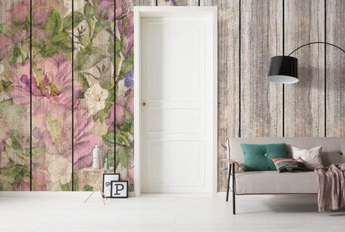 Komar Vintage Rose Non Woven Wall Mural 400x250cm 4 Panels Ambiance | Yourdecoration.com