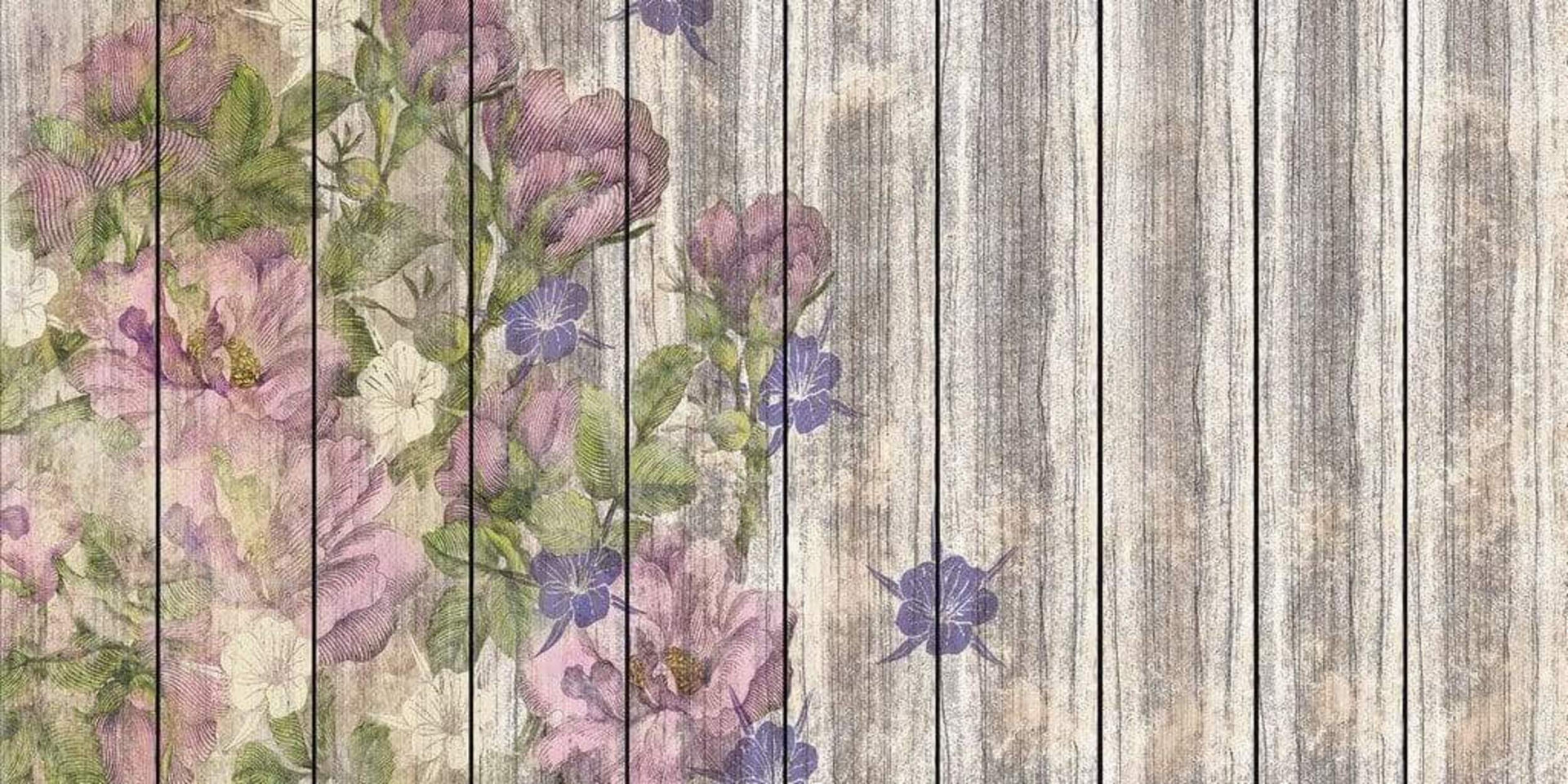 Komar Vintage Rose Non Woven Wall Mural 400x250cm 4 Panels | Yourdecoration.com