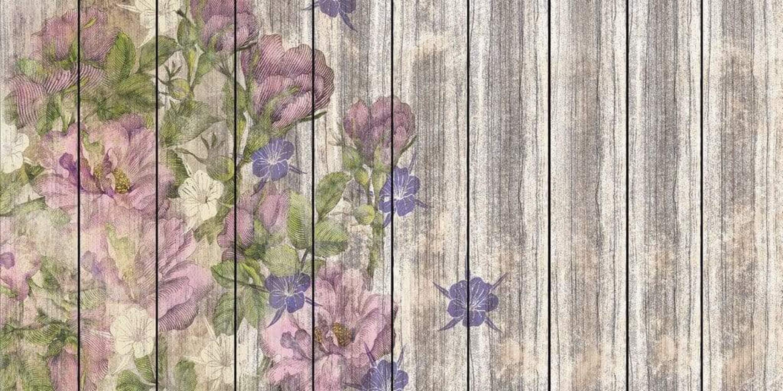 Komar Vintage Rose Non Woven Wall Mural 400x250cm 4 Panels | Yourdecoration.com