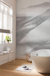 Komar White Noise Mountain Non Woven Wall Mural 200x280cm 2 Panels Ambiance | Yourdecoration.com