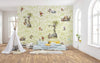 Komar Winnie Pooh Friends Non Woven Wall Mural 300x280cm 6 Panels Ambiance | Yourdecoration.com