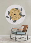 Komar Winnie Pooh Garland Self Adhesive Wall Mural 125x125cm Round Ambiance | Yourdecoration.com