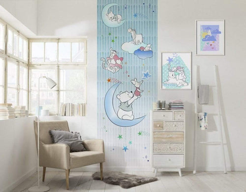 Komar Winnie Pooh Piglet and Stars Non Woven Wall Mural 100x280cm 2 Panels Ambiance | Yourdecoration.com