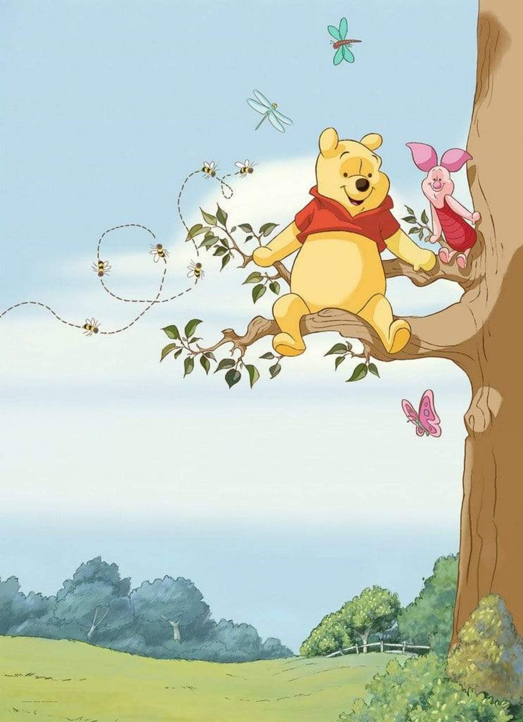 Komar Winnie Pooh Tree Wall Mural 184x254cm 4 Parts | Yourdecoration.com