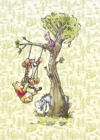 Komar Winnie Pooh in the wood Non Woven Wall Mural 200x280cm 4 Panels | Yourdecoration.com