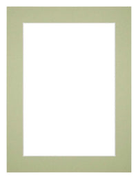 Passe Partout 18x24cm Carton Mint Green Edge 4cm Straight Front | Yourdecoration.com