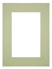 Passe Partout 18x24cm Carton Mint Green Edge 6cm Straight Front | Yourdecoration.com