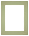 Passe Partout 20x25cm Carton Mint Green Edge 6cm Straight Front | Yourdecoration.com