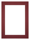 Passe Partout 30x40cm Carton Wine Red Edge 4cm Straight Front | Yourdecoration.com